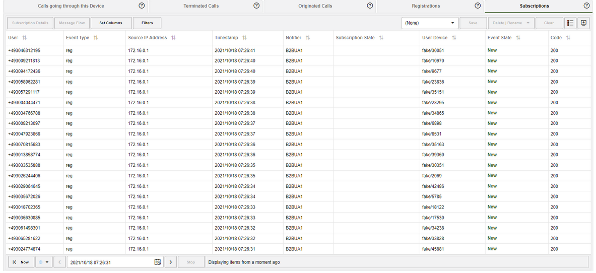 Subscriptions Tab Subscriptions Tab