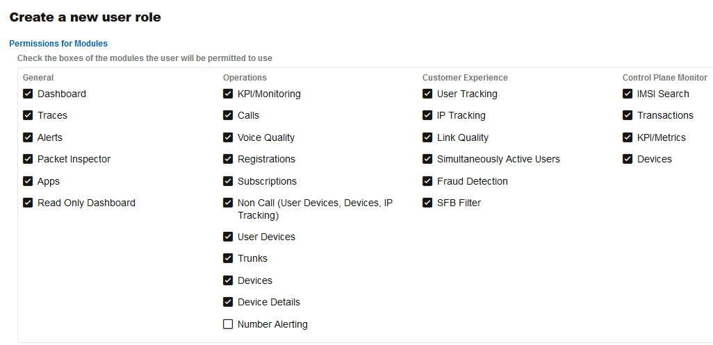 Modules permissions Modules permissions