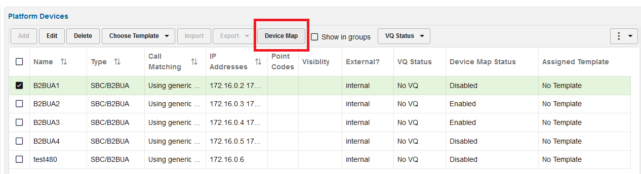 Enabling or Disabling Device Map