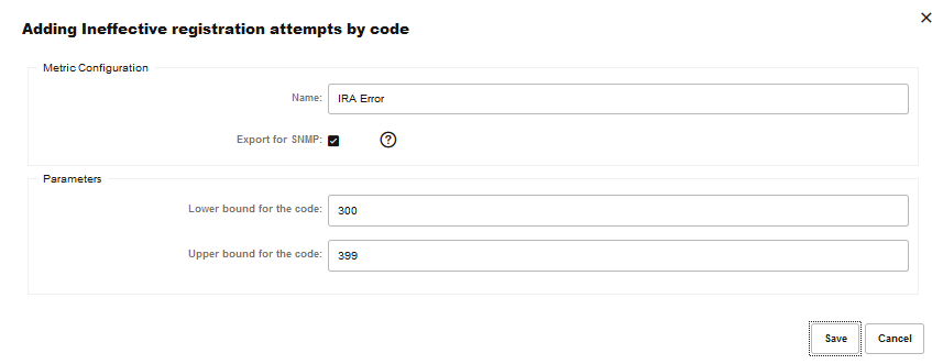 Adding Ineffective registration attempts by code page.