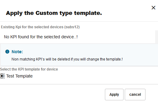 Apply the Custom type template