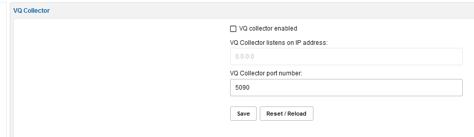 Enabling Voice Quality collector.