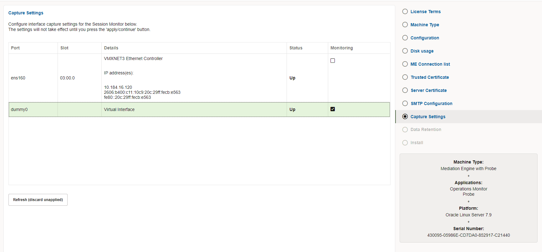 Capture Settings Capture Settings