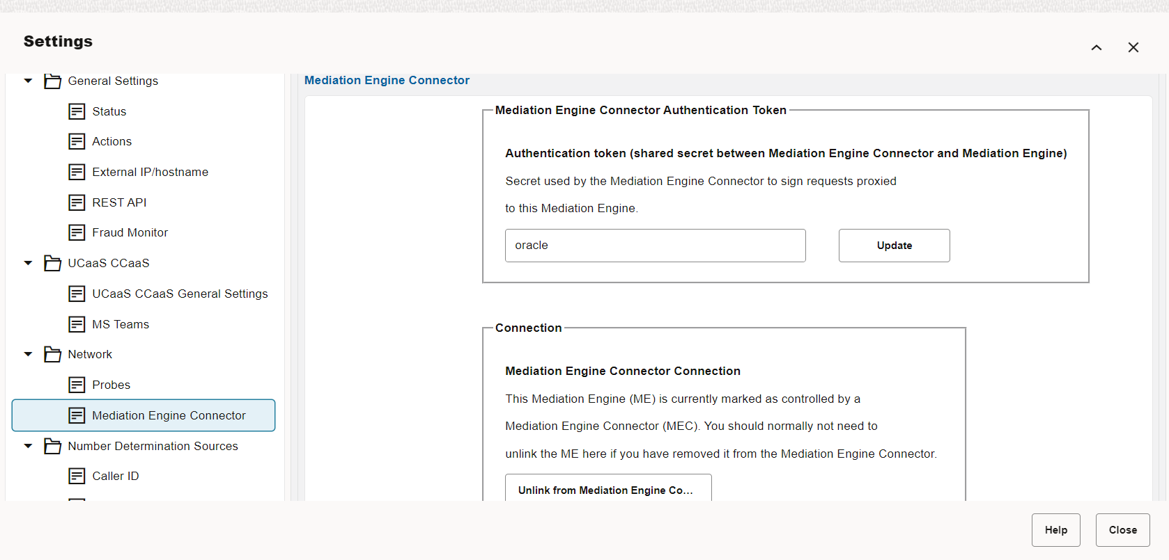 Mediation engine connector