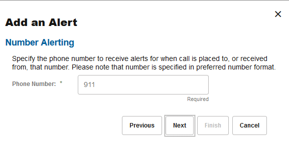 Phone Number Alert