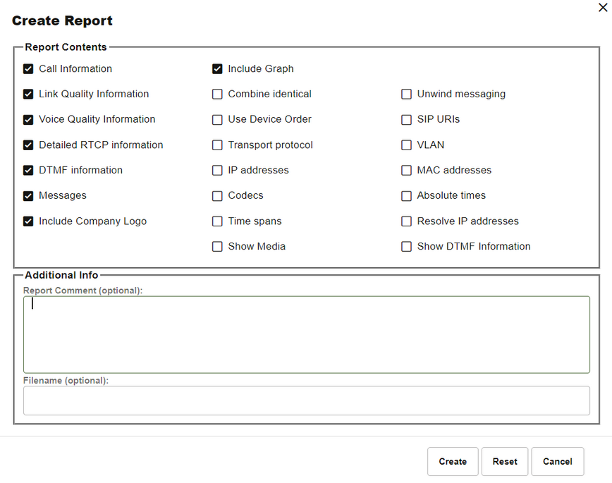 Create Report