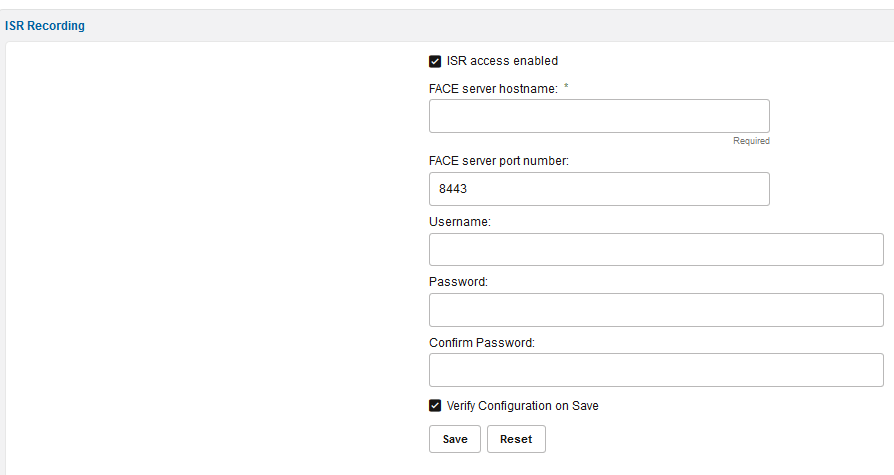 Enabling ISR recording for a user