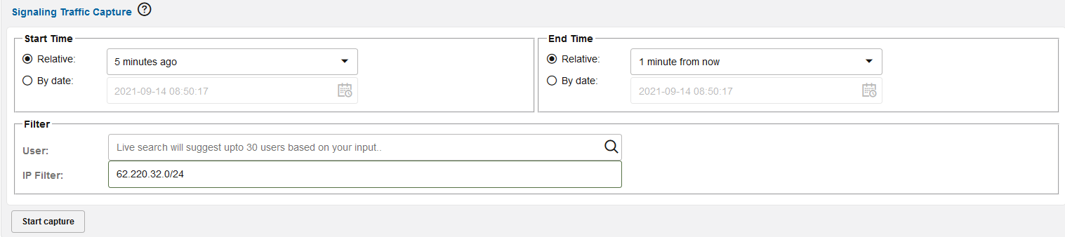 Trace Created for all Messages with Source or Destination IP Address