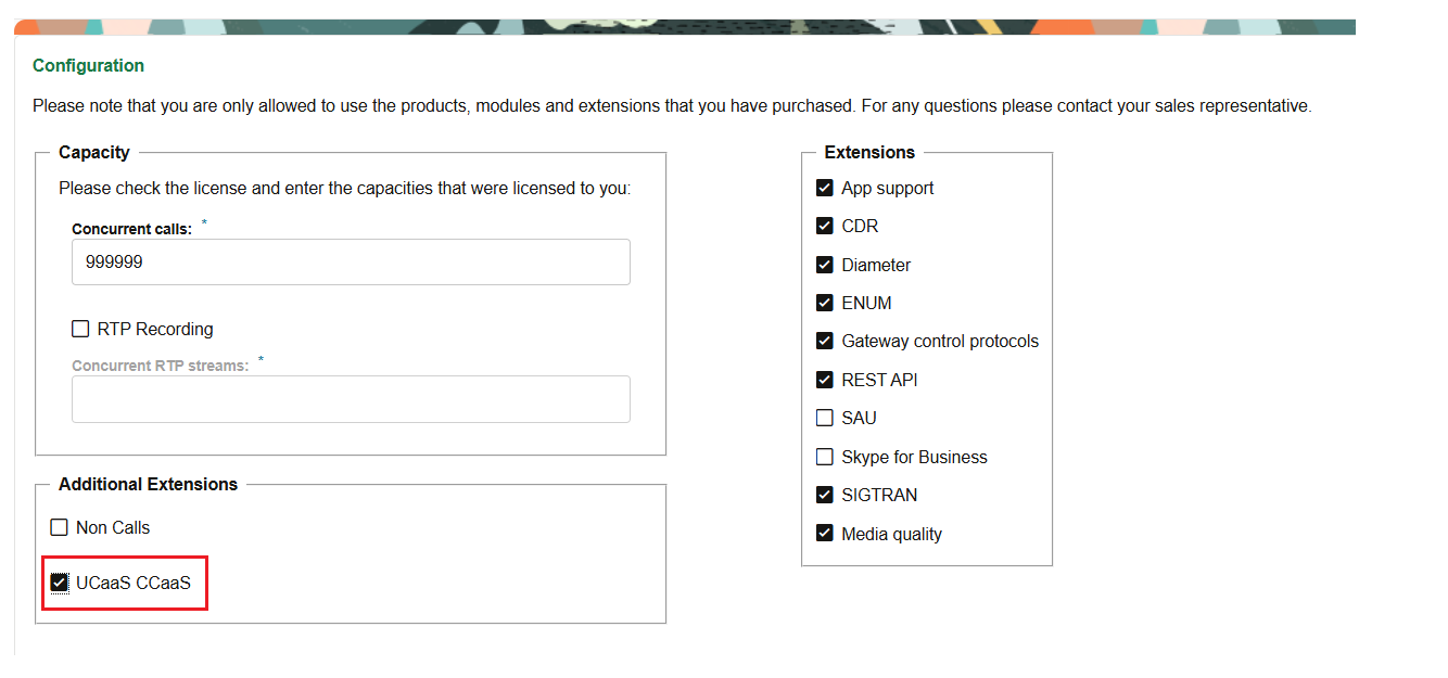 UCaaS CCaaS Check Box UCaaS CCaaS Check Box