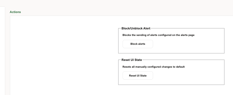 Actions Page Actions Page