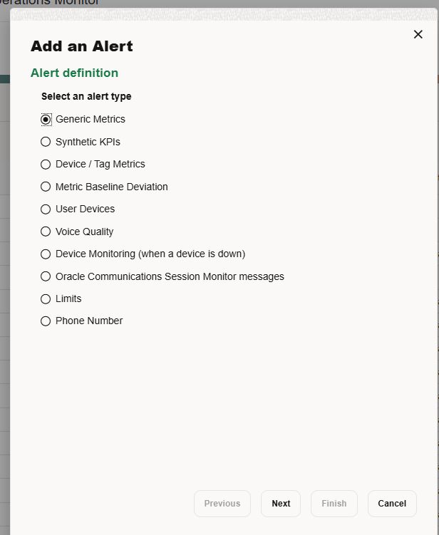 Add an Alert Definition Add an Alert Definition