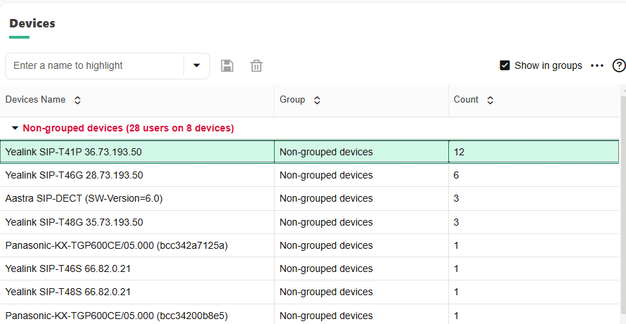 Device List Device List