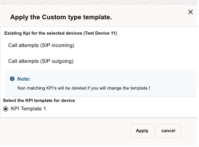 Apply the Custom type template