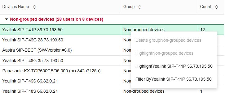 Subscriptions right-click menu options Subscriptions right-click menu options