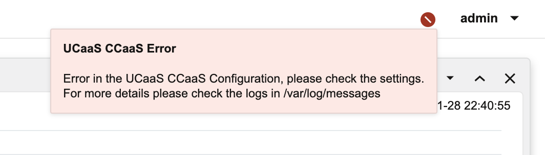 Teams configuration error Notification Teams configuration error Notification