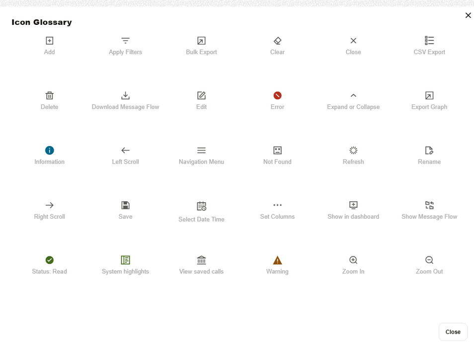 Icon Glossary