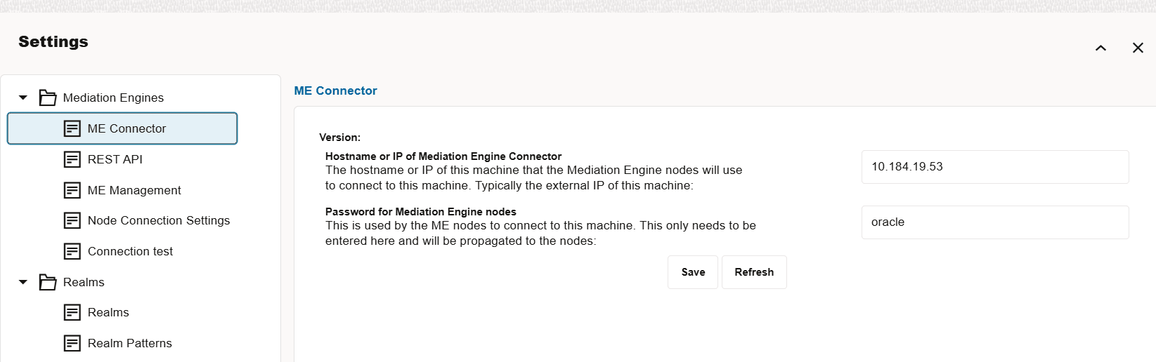 Configuring the Mediation Engine Connector URL and Authentication Secret