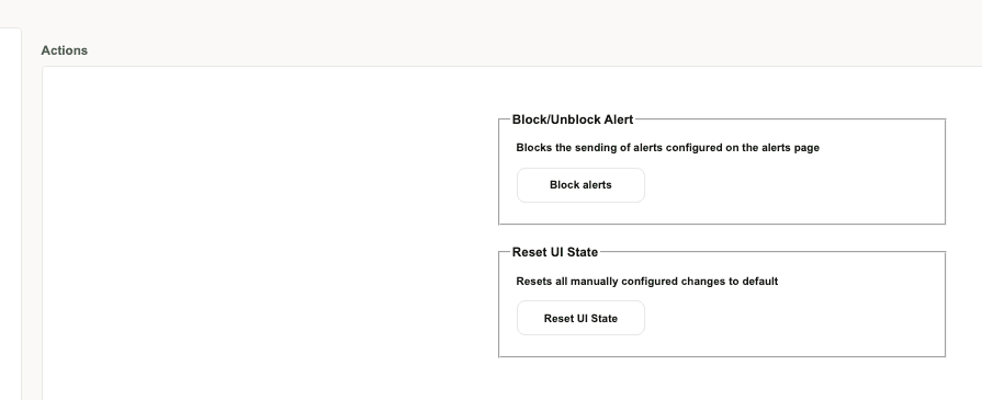 Actions Page