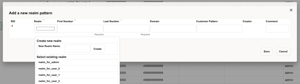 Add new realm pattern page