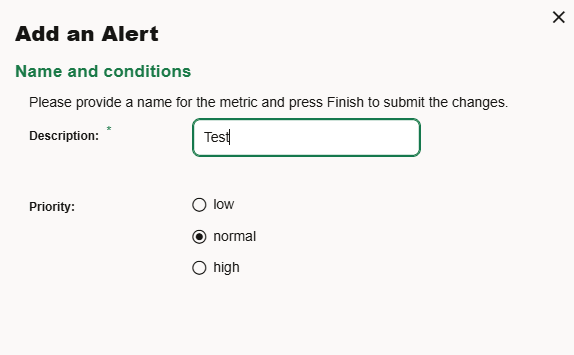 Alert Name and Priority