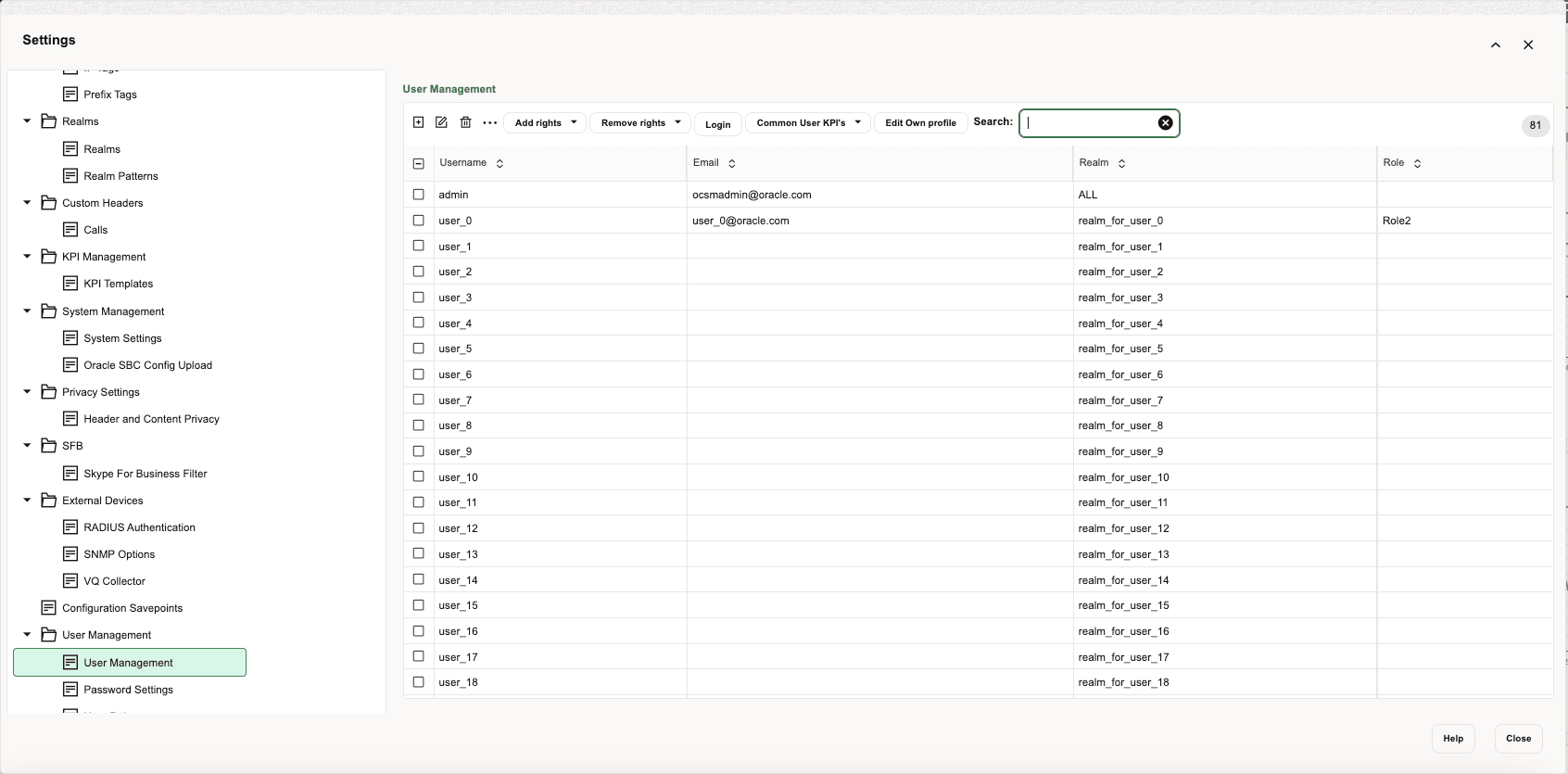 User Management User Management