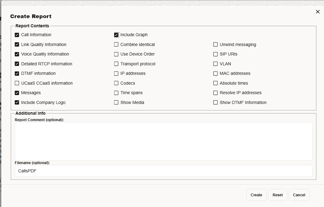Create Report