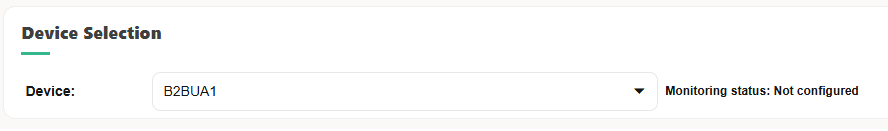 Device monitoring status