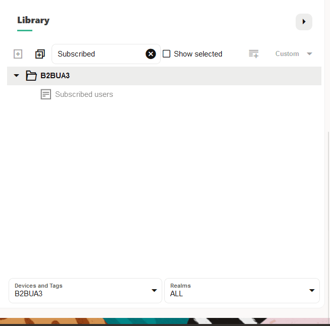Devices list