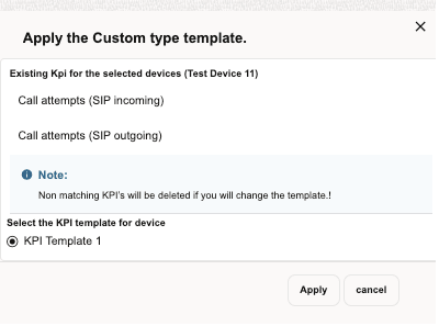 Apply the Custom type template