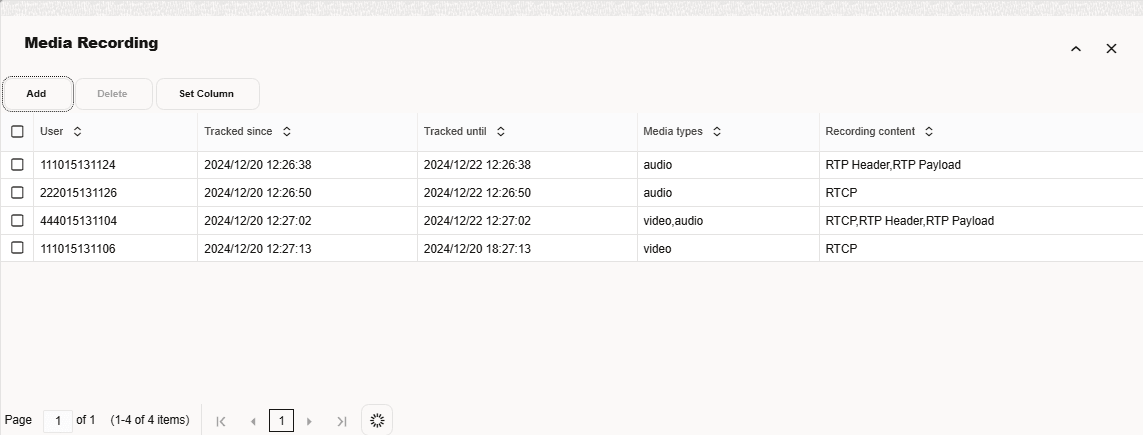 Users Tracked in Media Recording Users Tracked in Media Recording