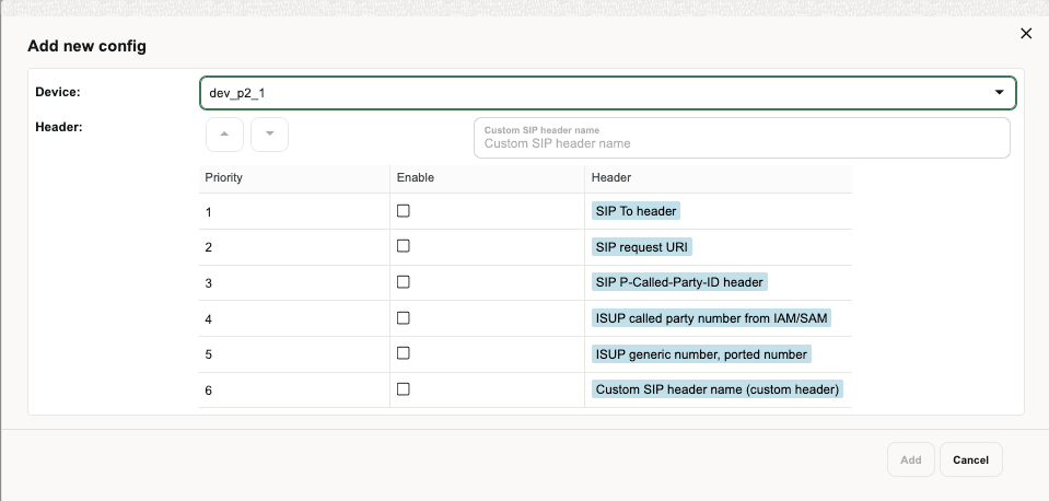 Add new config page
