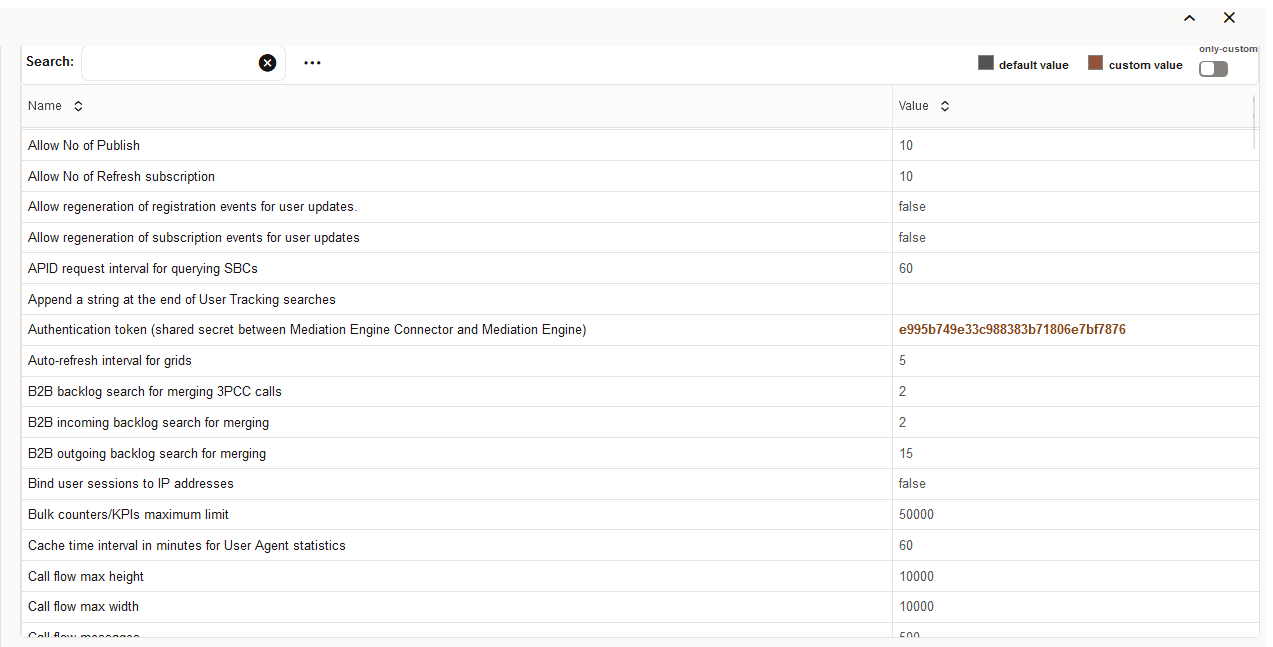 System Settings page