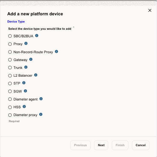 Device Type Settings