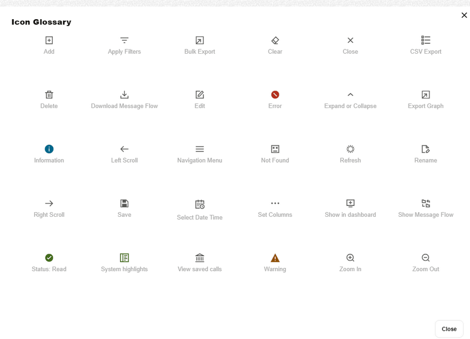 Icon Glossary