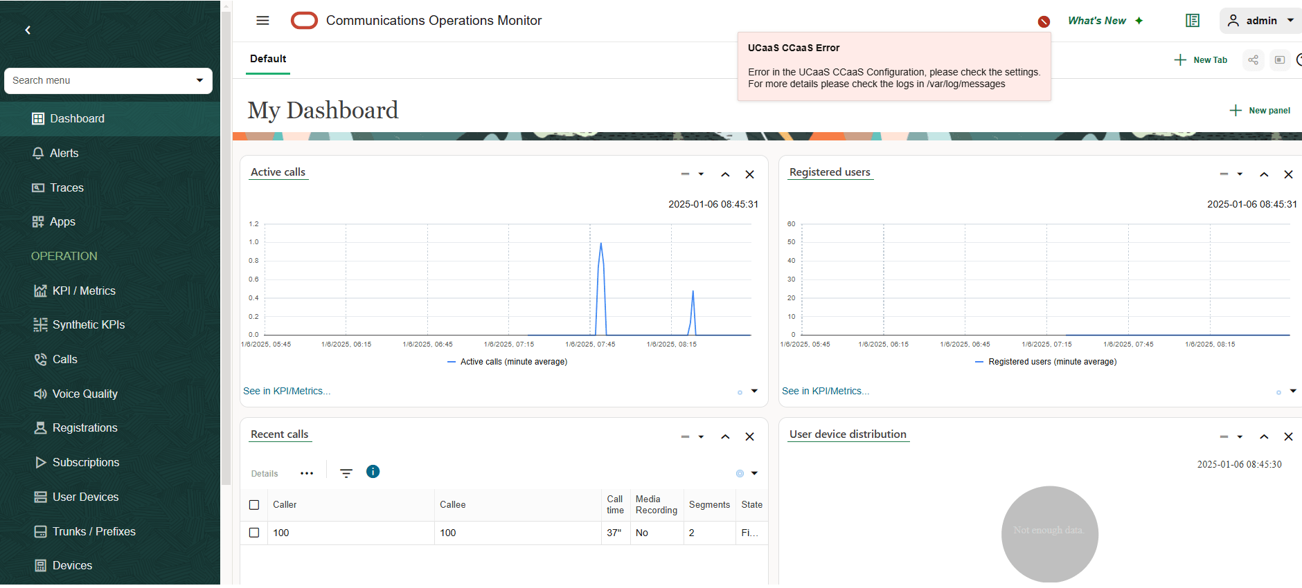 Teams configuration error Notification