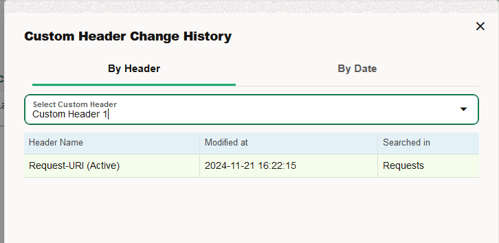 Custom Headers by Header ID