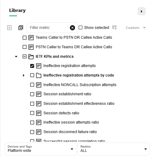 IETF KPIs and metrics folder