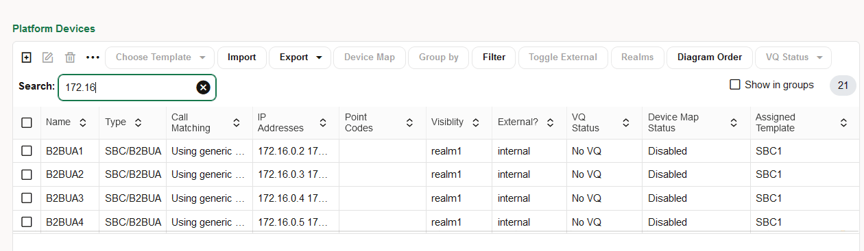 Searching for Platform Devices