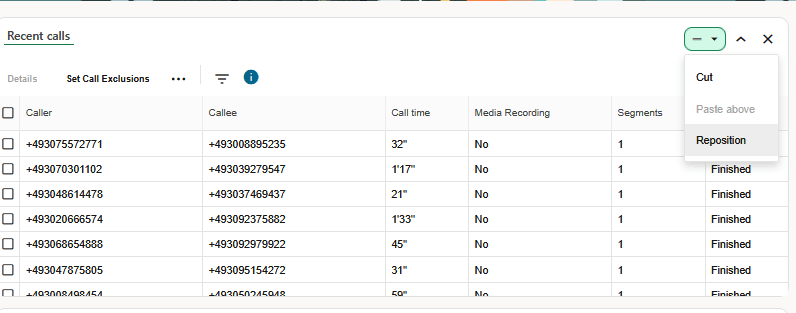 Repositioning a Dashboard Panel
