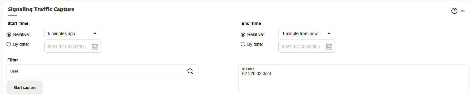 Trace Created for all Messages with Source or Destination IP Address