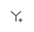 This icon is shaped like the capital letter Y with a plus sign next to it.