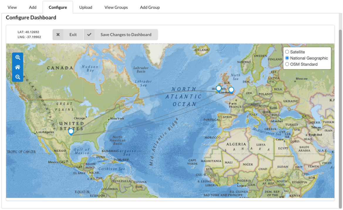 Dashboards Configure Geographic Dashboard