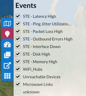 Events tab
