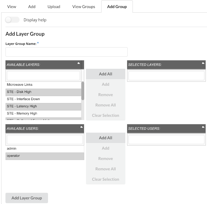 Layer Group Form