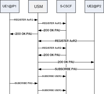Depicts a PAU assigned to user based on source IP and the call succeeding due to OCSBC configuration.