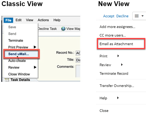 Send uMail Becomes Email as Attachment
