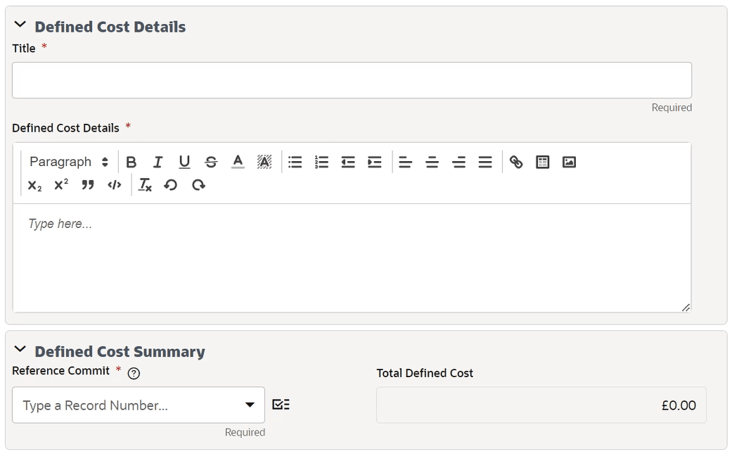 Defined cost details image