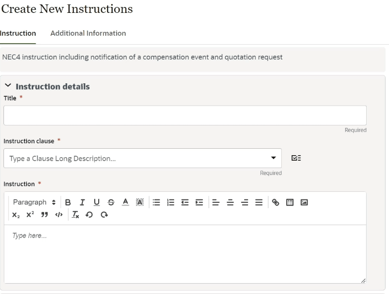 Create New Instructions image