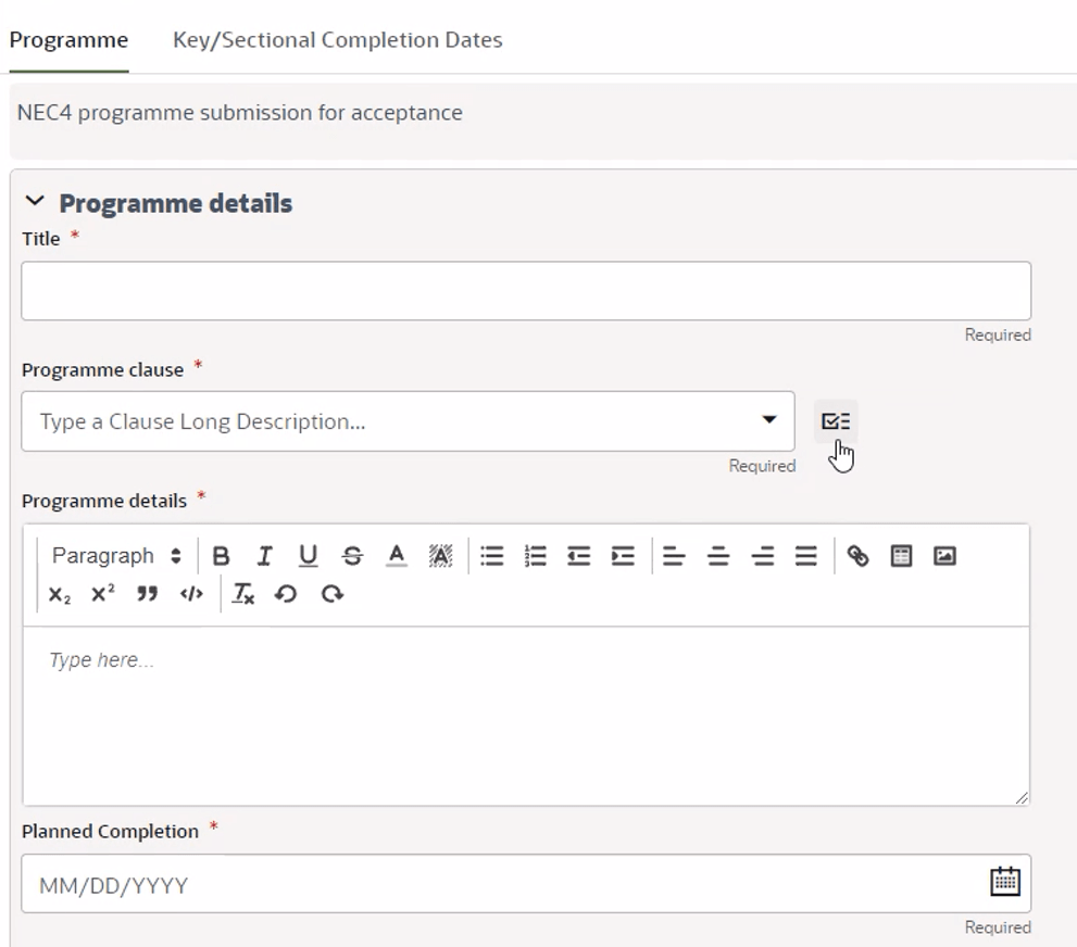 Programme details image