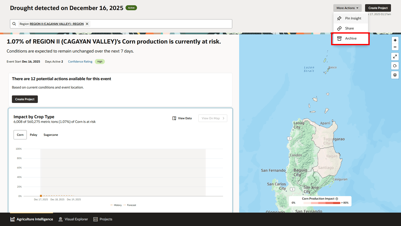 Insight Details Page - Create Project